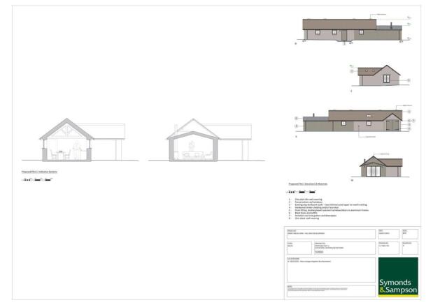 Plans &amp; Drawings PLOT 1 proposed elevations, mater