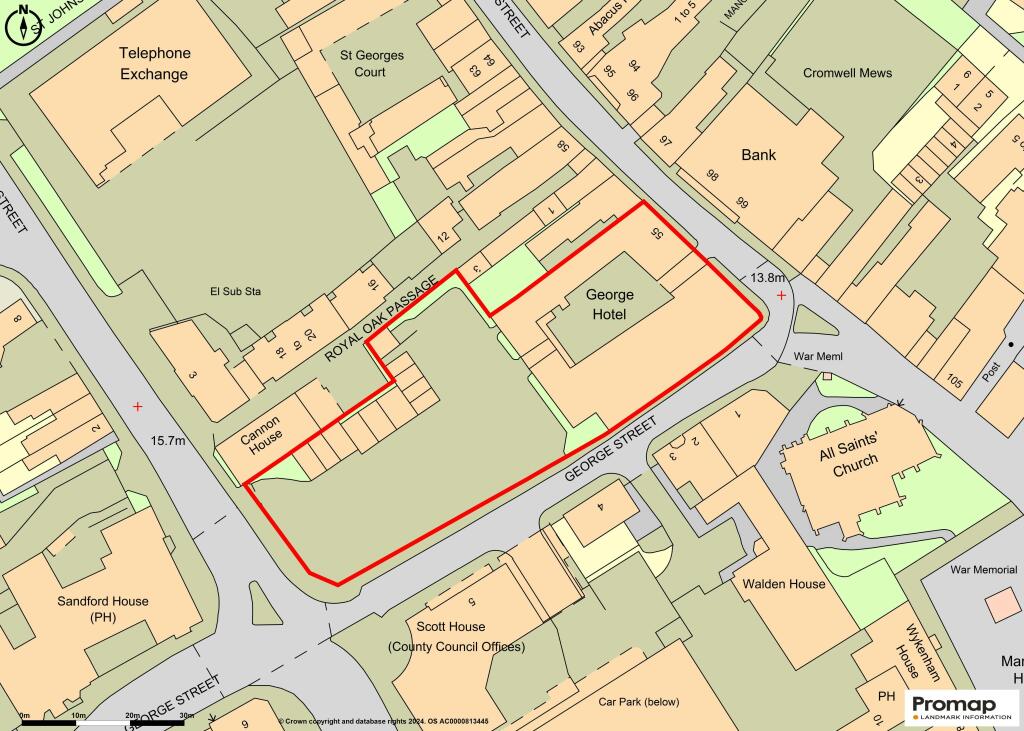 George Hotel, Huntingdon - OS Map.jpg