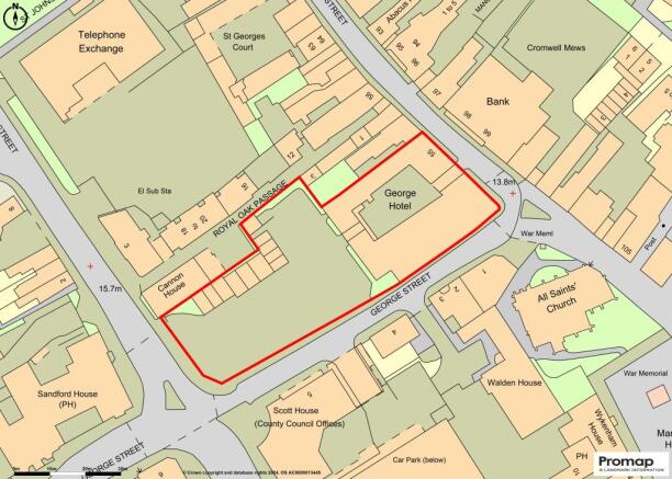 George Hotel, Huntingdon - OS Map.jpg