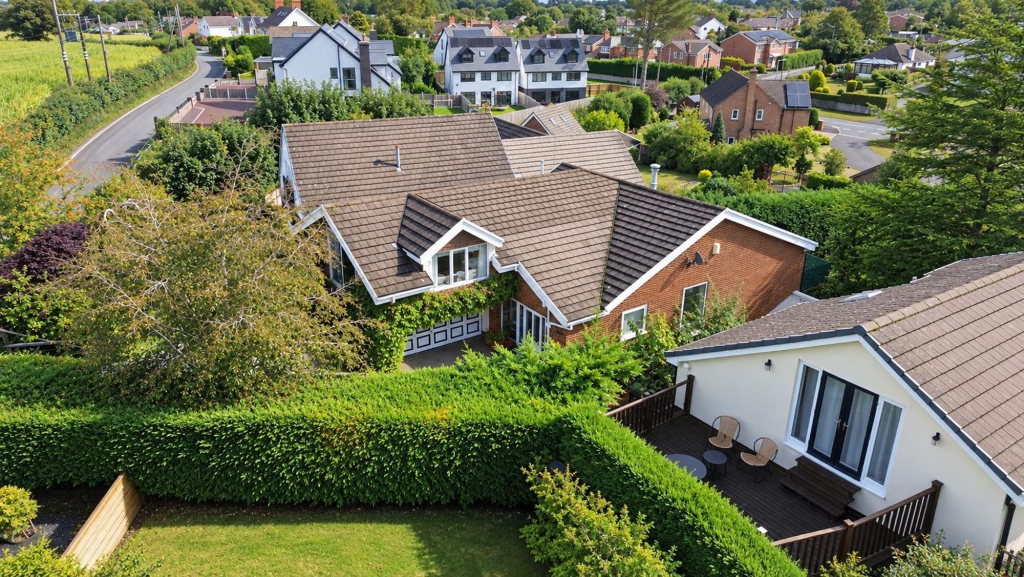 5-bed detached on Black Brook, Sychdyn, CH7, £525,000