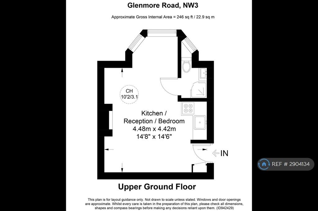 Studio flat for rent