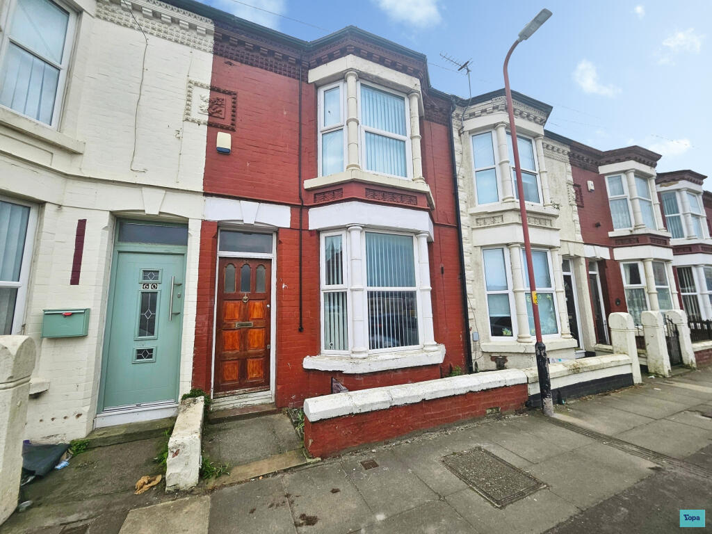 3-bed terraced on Mildmay Road, Bootle, L20, £120,000
