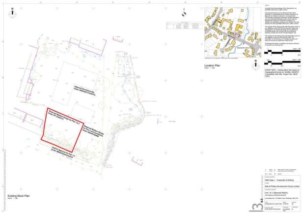 Existing Block and Location Plan- Plot 1 and 2, Ba