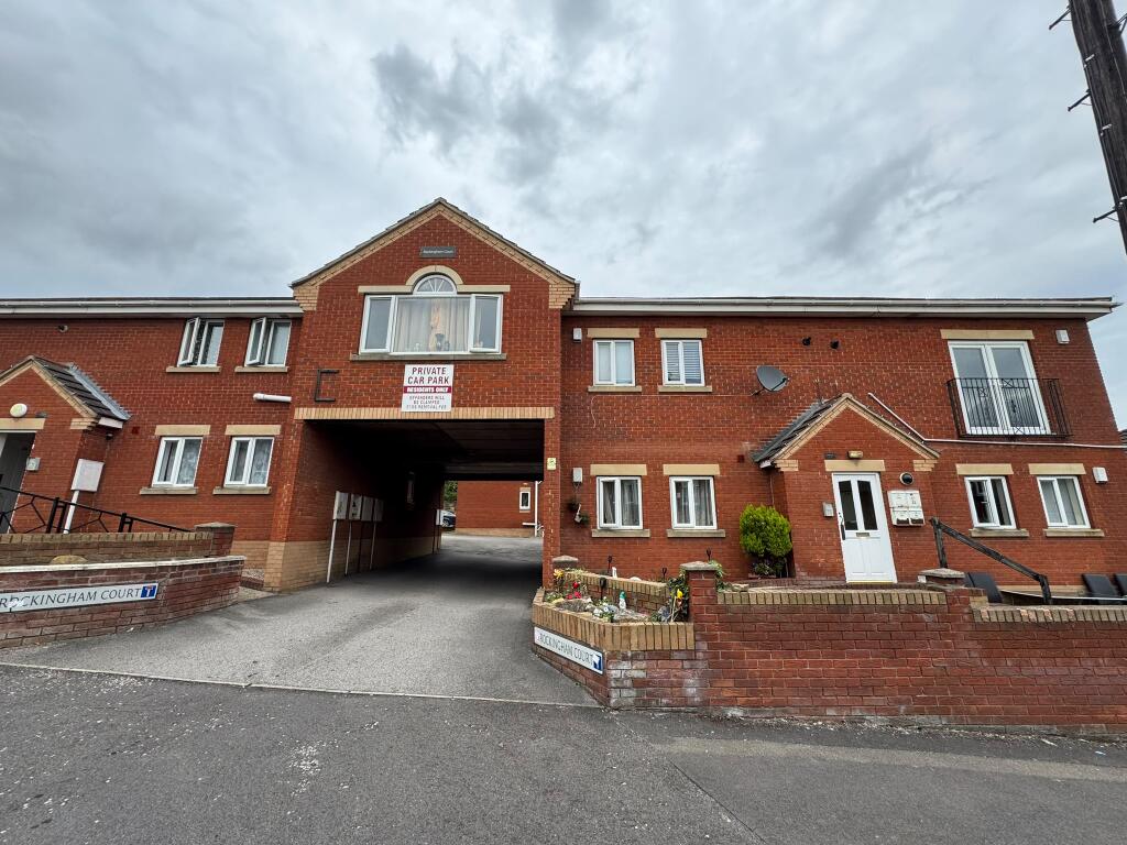 2-bed flat on Number 23 Rockingham Court, Belgrave Road, Barnsley, South Yorkshire S71 1HL, £35,000