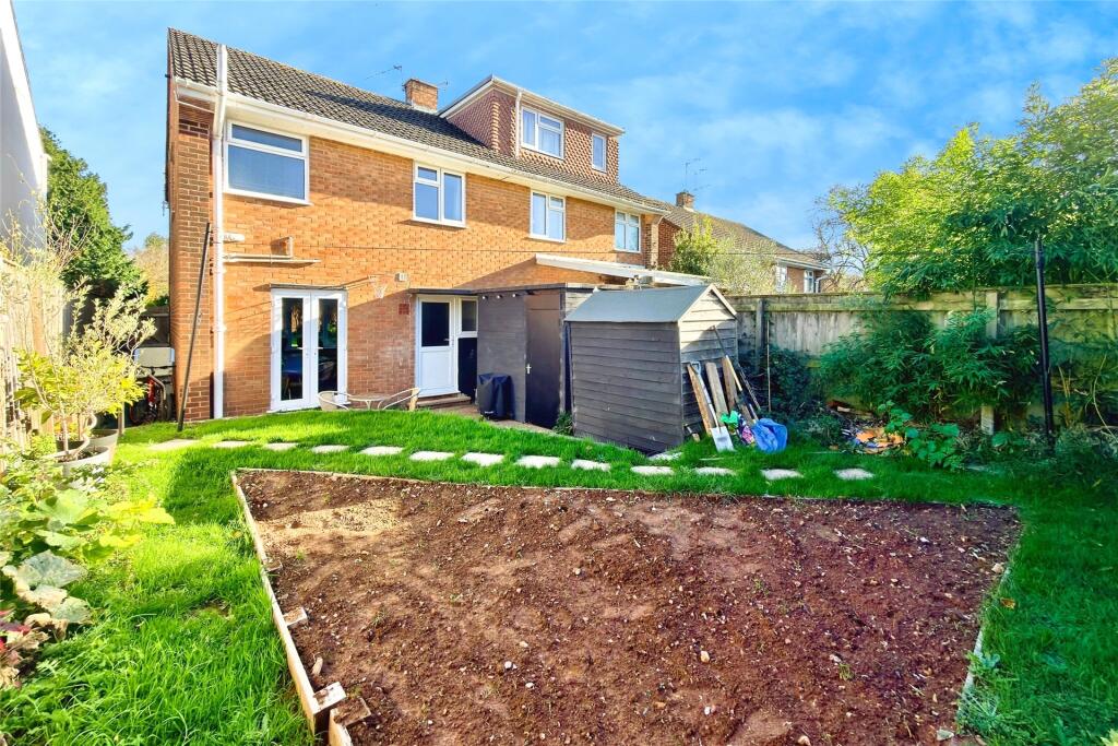 3-bed semi-detached on Tyrrell Mead, Sidmouth, Devon, £275,000