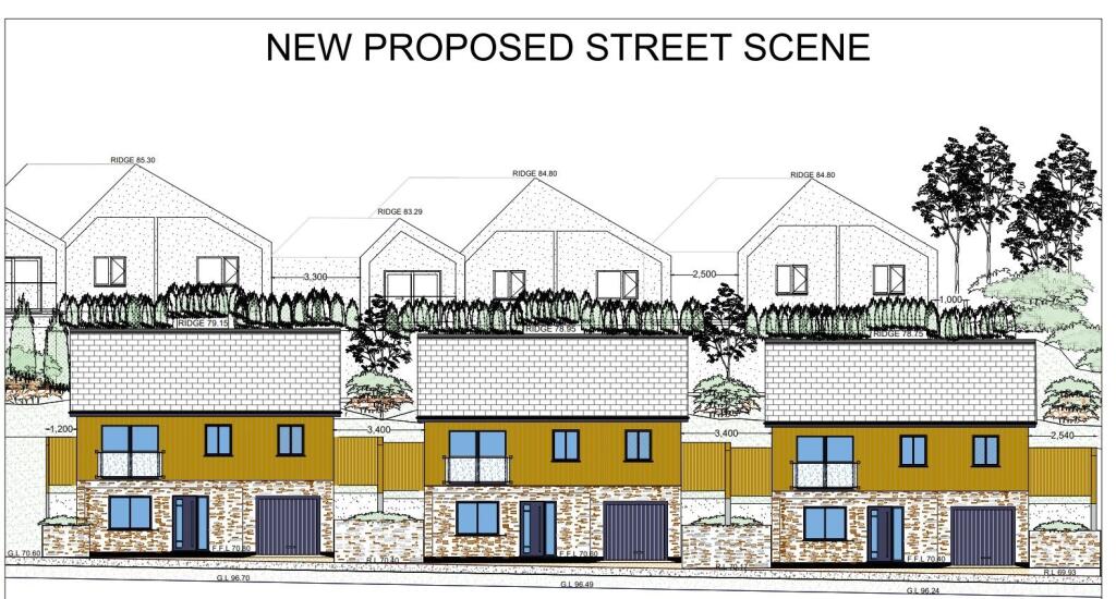 Plot for 3 Detached Houses, Zelah - View 2