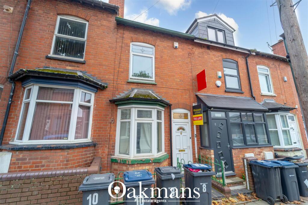4-bed terraced on Lottie Road, Selly Oak, Birmingham, B29, £280,000