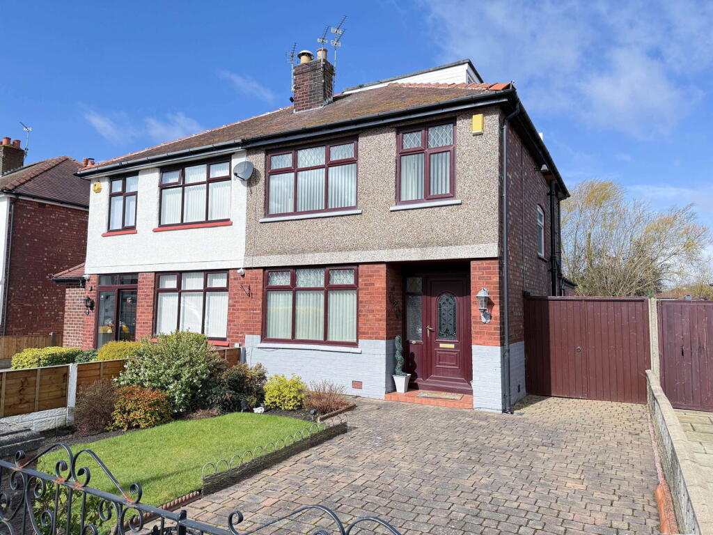 4-bed semi-detached on Merlewood Avenue, Churchtown, Southport, PR9, £275,000