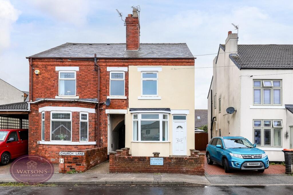 3-bed semi-detached on Church Lane, Selston, Nottingham, NG16, £170,000