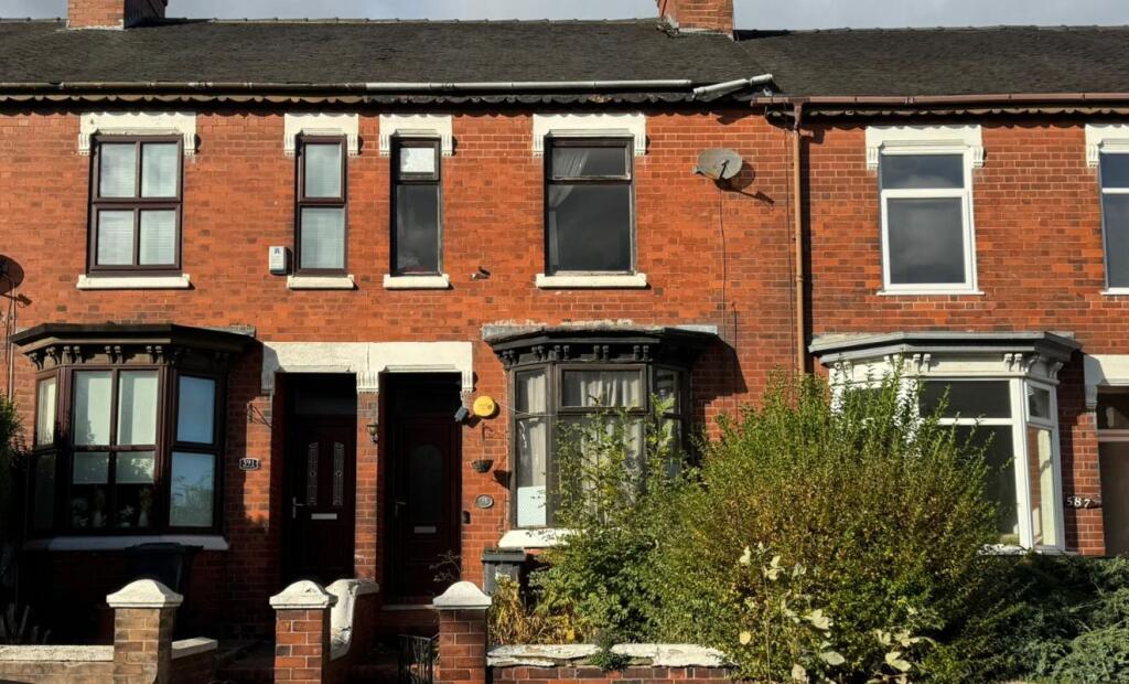3-bed terraced on 589 London Road, Stoke-On-Trent, Staffordshire, ST4 5AZ, £90,000