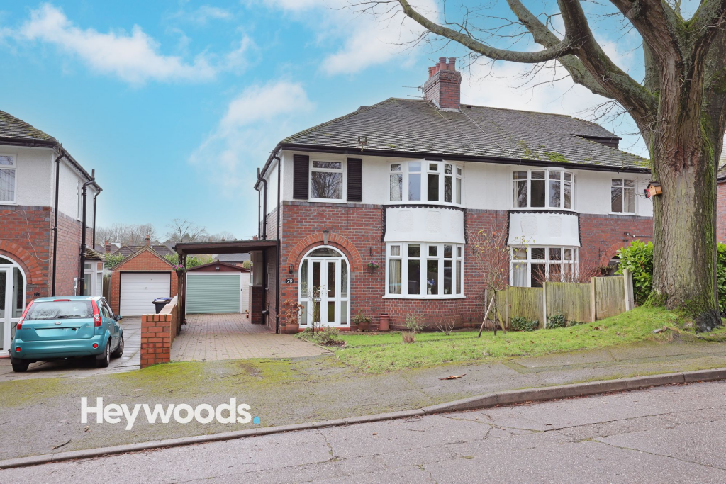 4-bed semi-detached on Beresford Crescent, Westlands, Newcastle under Lyme, £310,000
