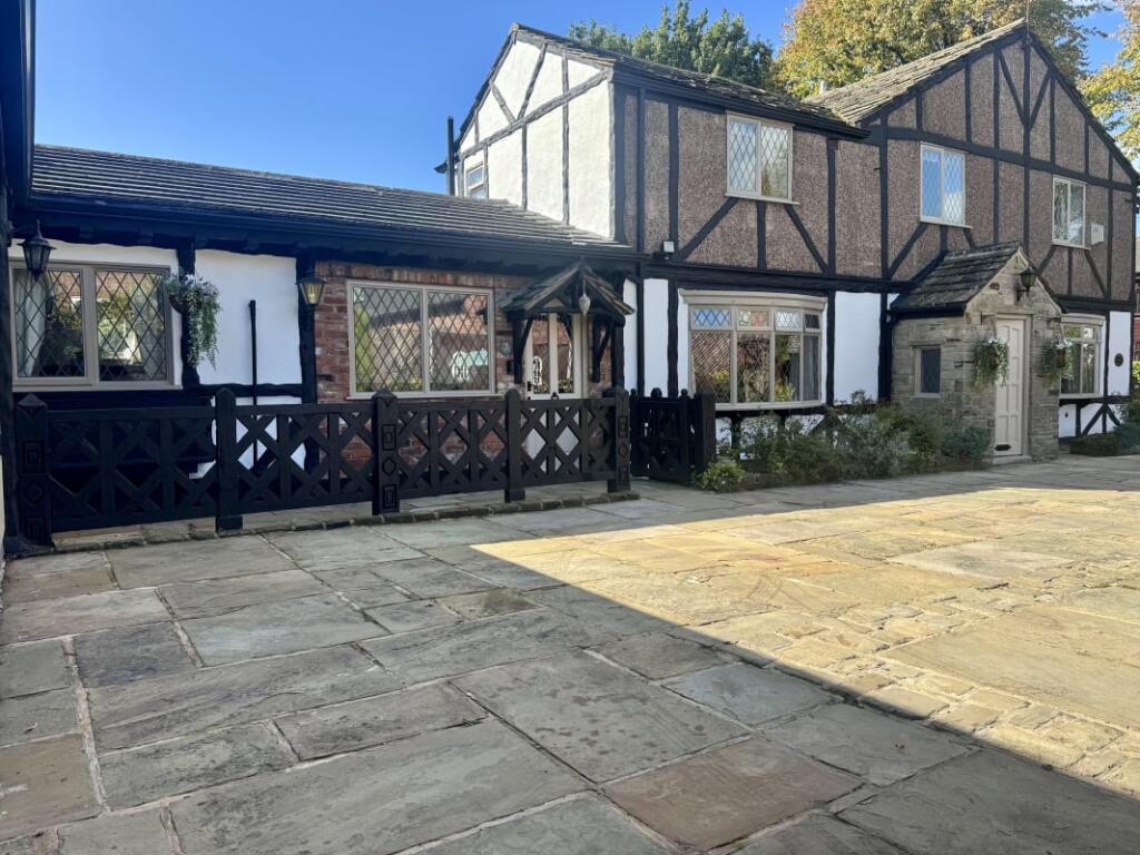 4-bed semi-detached on Lychgate Cottage, Town Lane, Denton, M34 — Character period home with 64m² garage/workshop & gated parking for 6+, £550,000