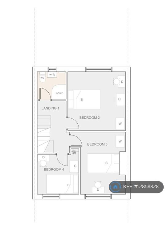 1 bedroom house share for rent