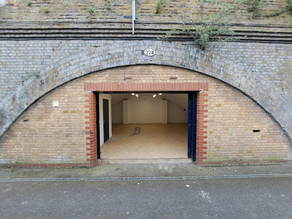 The front of an arch.