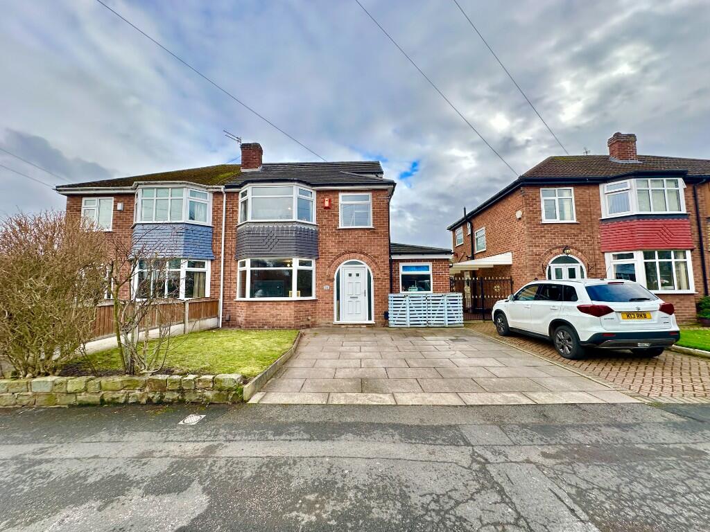 4-bed semi-detached on Grosvenor Road, Sale, Greater Manchester, M33, £600,000