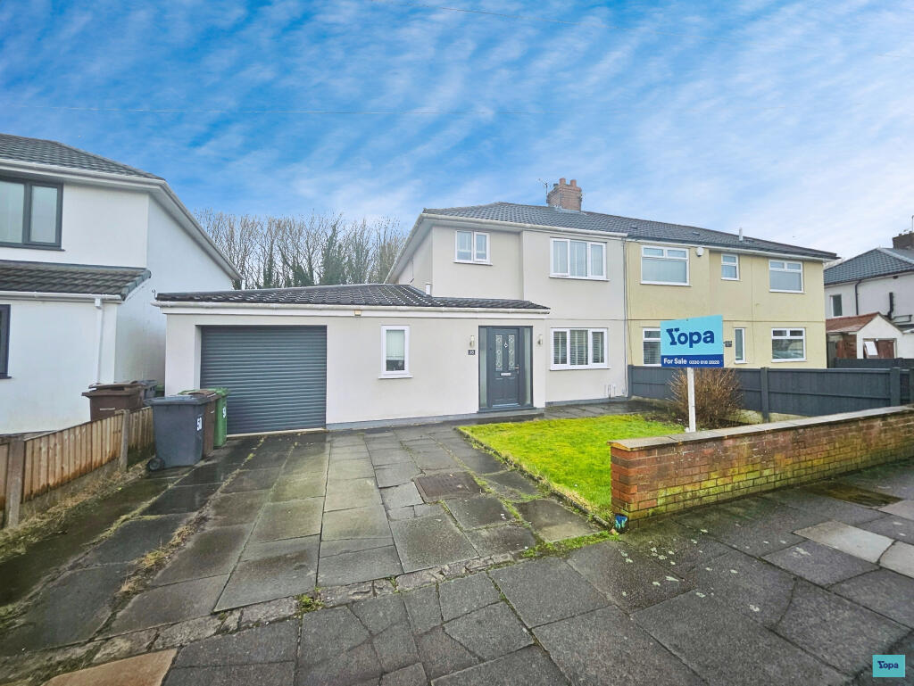 4-bed semi-detached on Moorhey Road, Liverpool, L31, £250,000