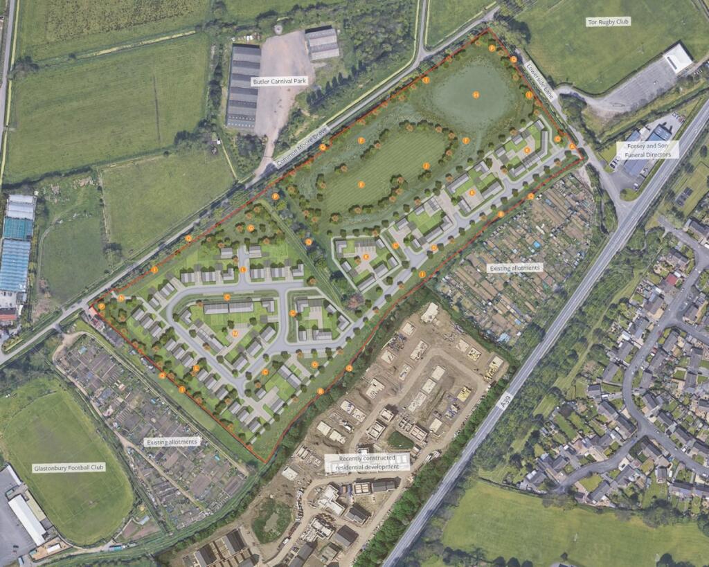 Additional image 2 of Site for 90 dwellings off Lowerside Lane, with outline planning consent, Glastonbury, BA6