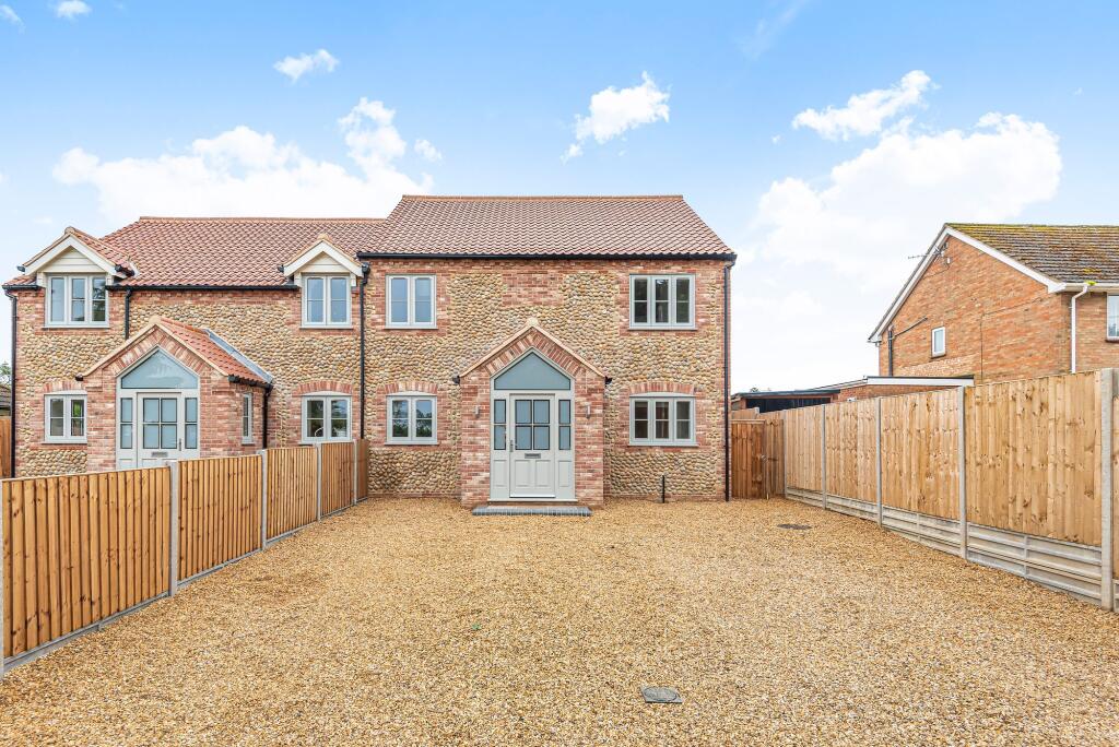 4-bed semi-detached on Beautifully Presented Brick and Flint Home in Docking, £650,000