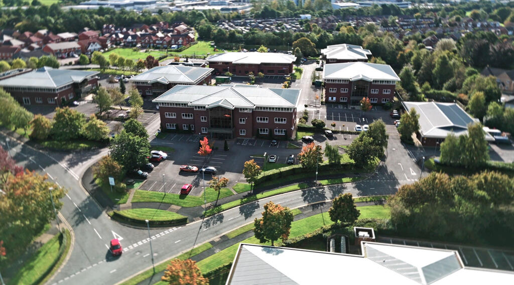 Overhead of buildings