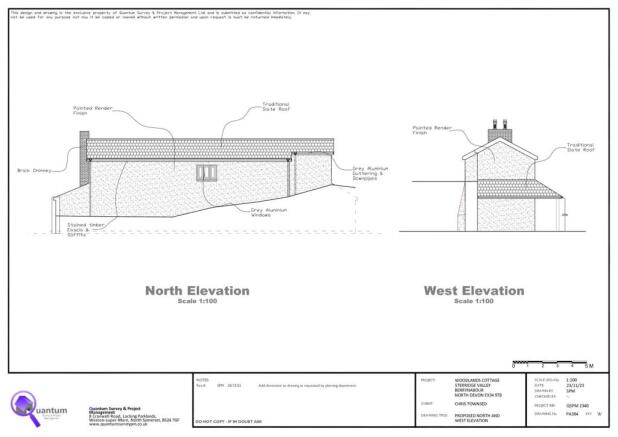 North &amp; West Elevation Drawings