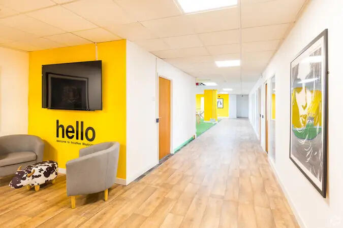 Coworking hallway