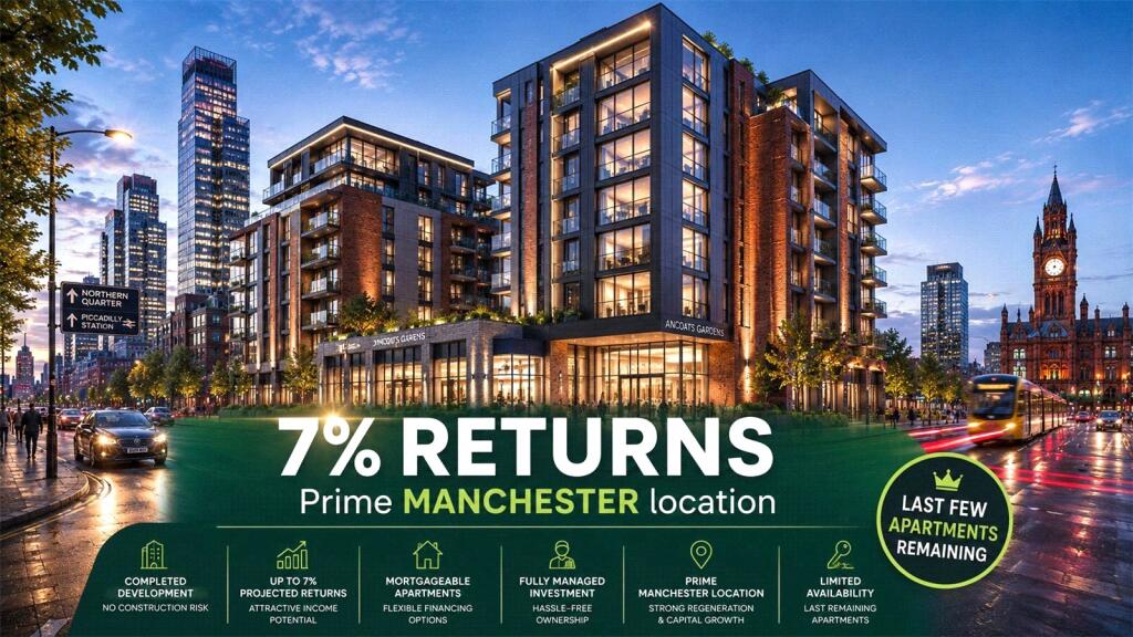 3-bed flat on Greengate, Salford, Manchester, M3, £390,000