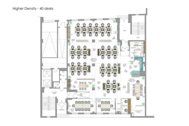 Higher Density Plan - 40 Desks