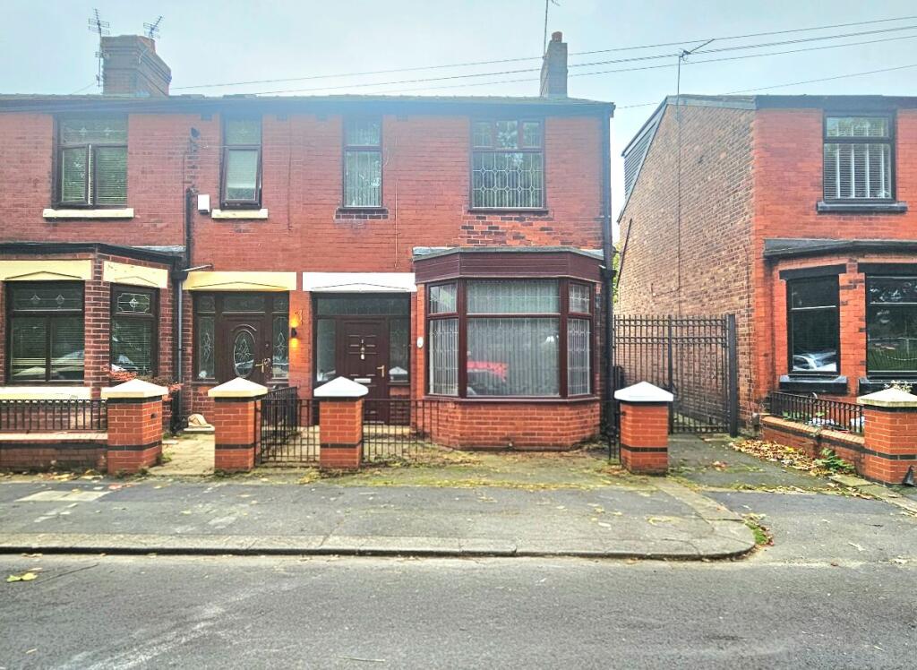 4-bed terraced on Neston Street, Openshaw, Manchester, M11, £245,000