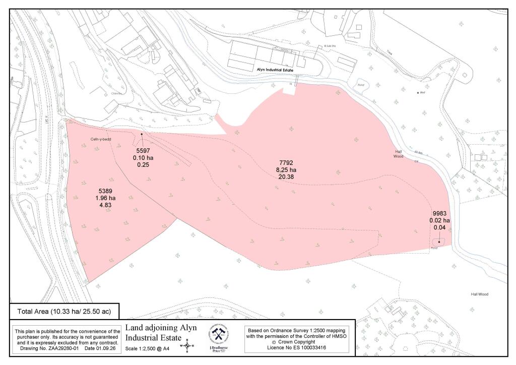 Main image of property: 25.54 ACRES (10.33 HA) AMENITY LAND AT CEFN Y BEDD, NR WREXHAM 
