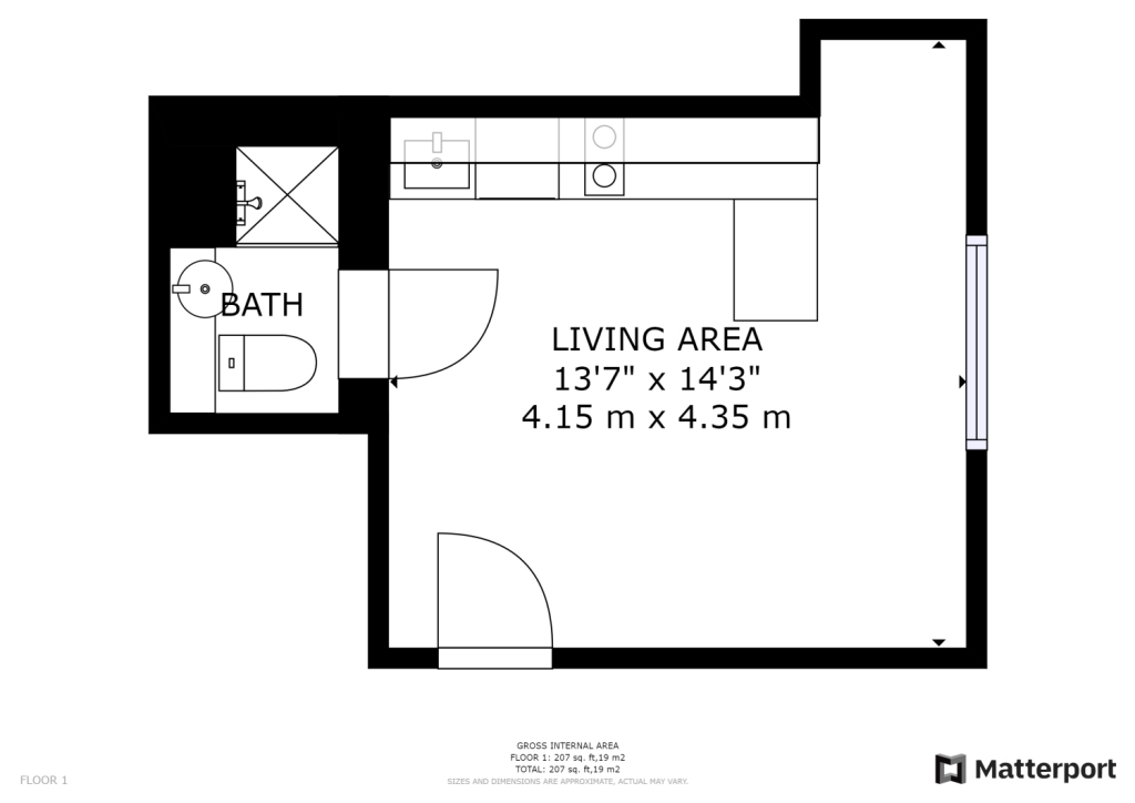 Studio flat for rent