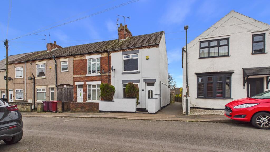 2-bed semi-detached on Downing Street, South Normanton, Alfreton, Derbyshire, DE55 2HE, £135,000