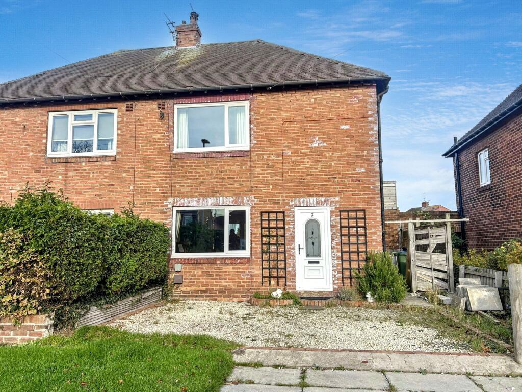 2-bed semi-detached on Bolam Way, Seaton Delaval, Whitley Bay, Northumberland, NE25 0EN, £150,000