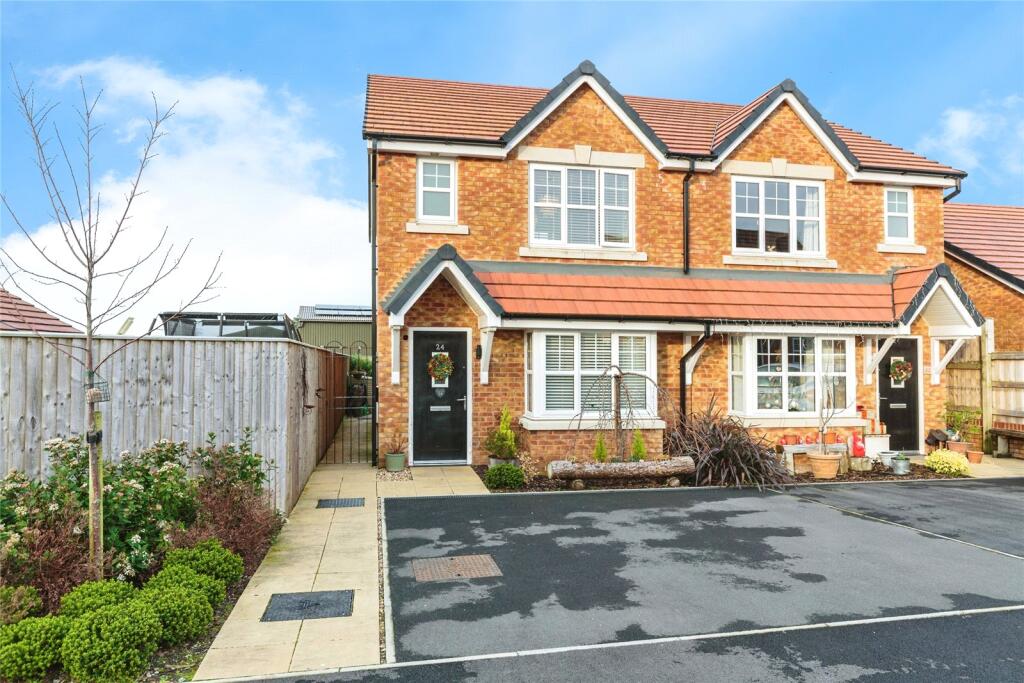 3-bed semi-detached on Edward Drive, Garstang, Preston, Lancashire, PR3, £112,500