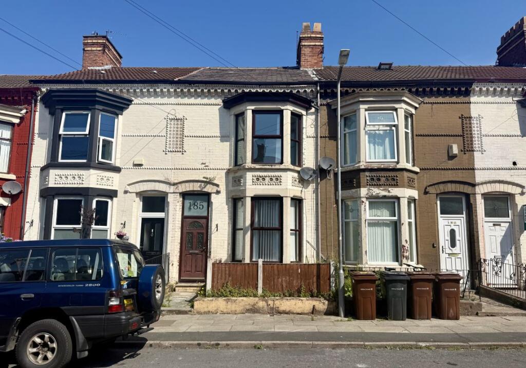 4-bed terraced on 185 Bedford Road, Bootle, Merseyside, L20 2DR, £100,000