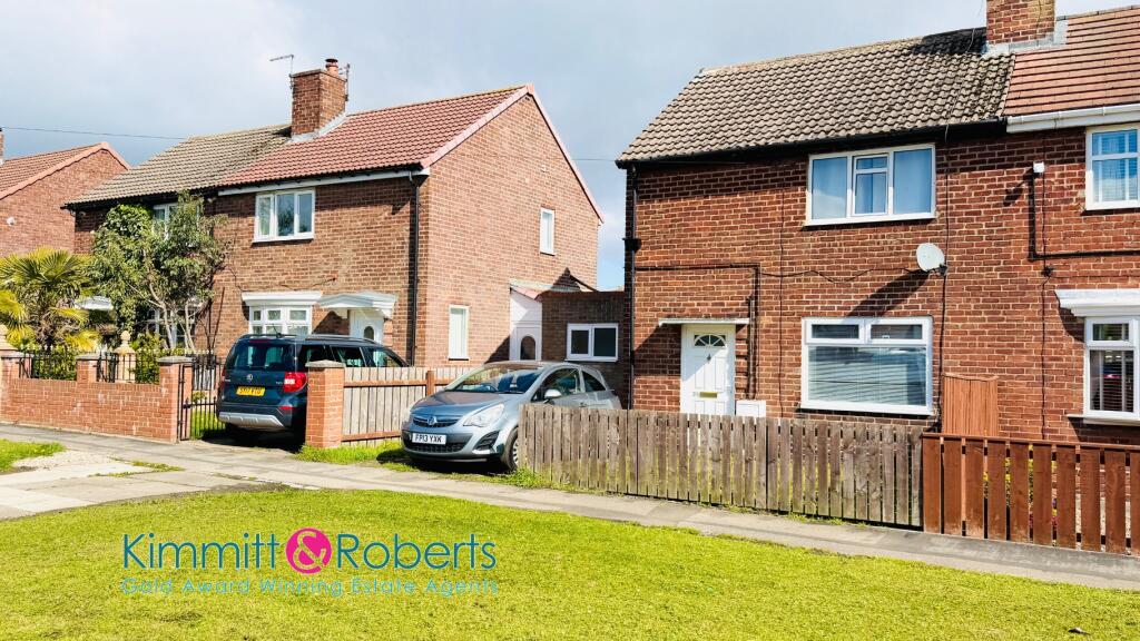 2-bed semi-detached on Gowland Square, Murton, Seaham, Durham, SR7 9HE, £89,950