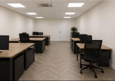 Office 1 is open plan