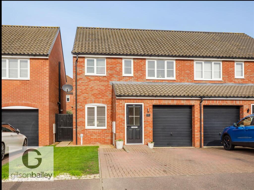 3-bed semi-detached on Poppy Street, Wymondham, £350,000
