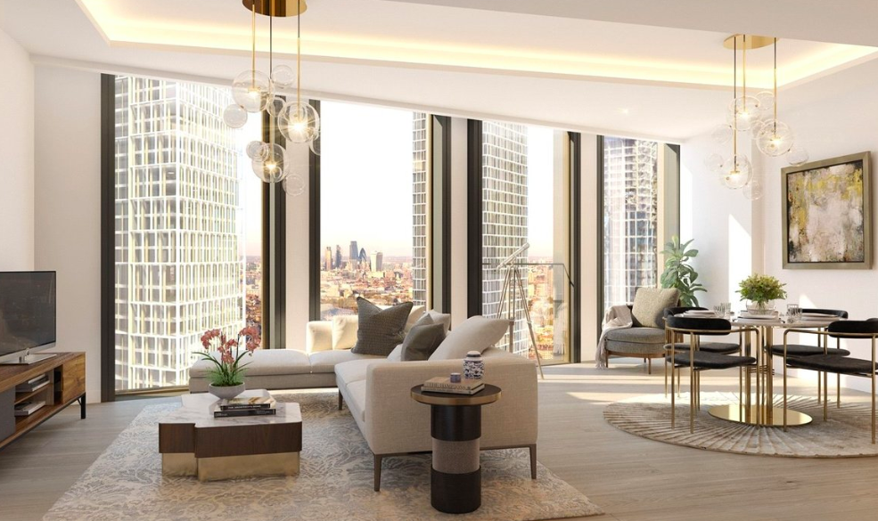 2-bed apartment on Nine Elms Lane, London, SW8, £1,363,000