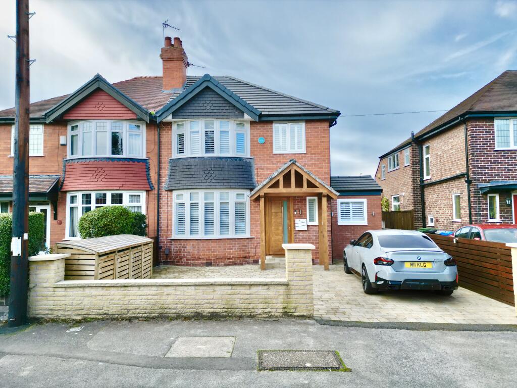 4-bed semi-detached on Leith Road, Sale, Trafford, £750,000