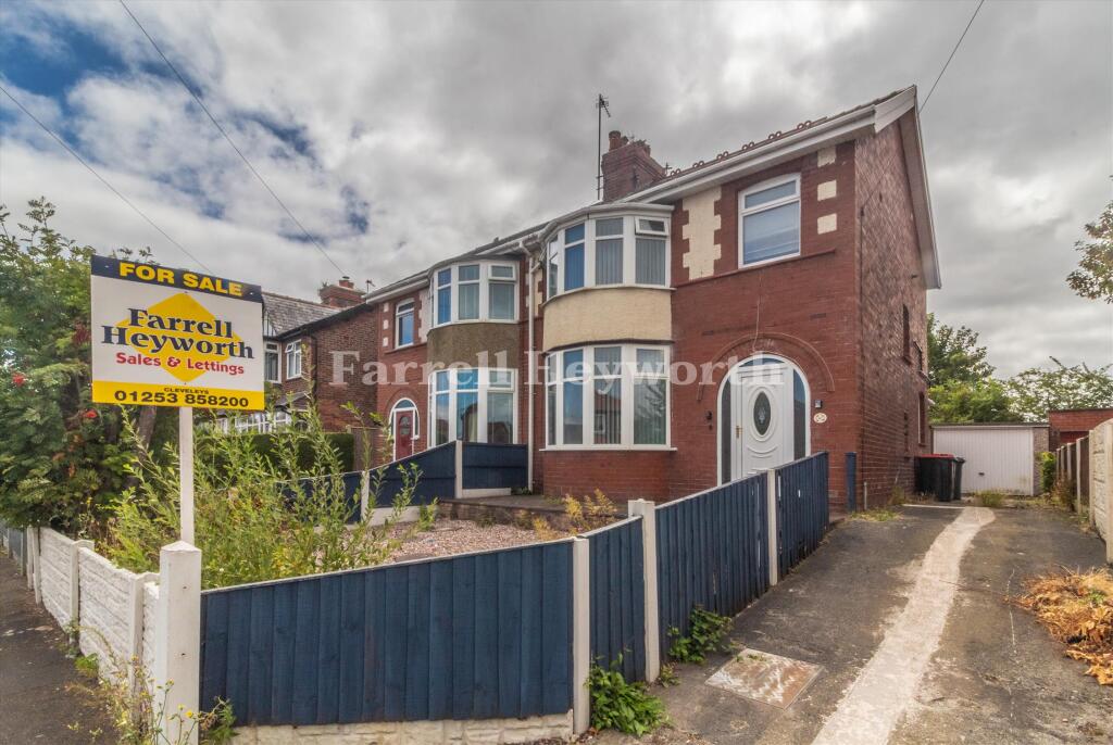 3-bed semi-detached on Holmes Road, Thornton Cleveleys, £135,000