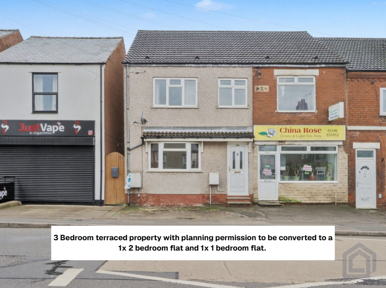 3-bed terraced on 228 North Wingfield Road
Grassmoor, Chesterfield, S42 5EW, £75,000
