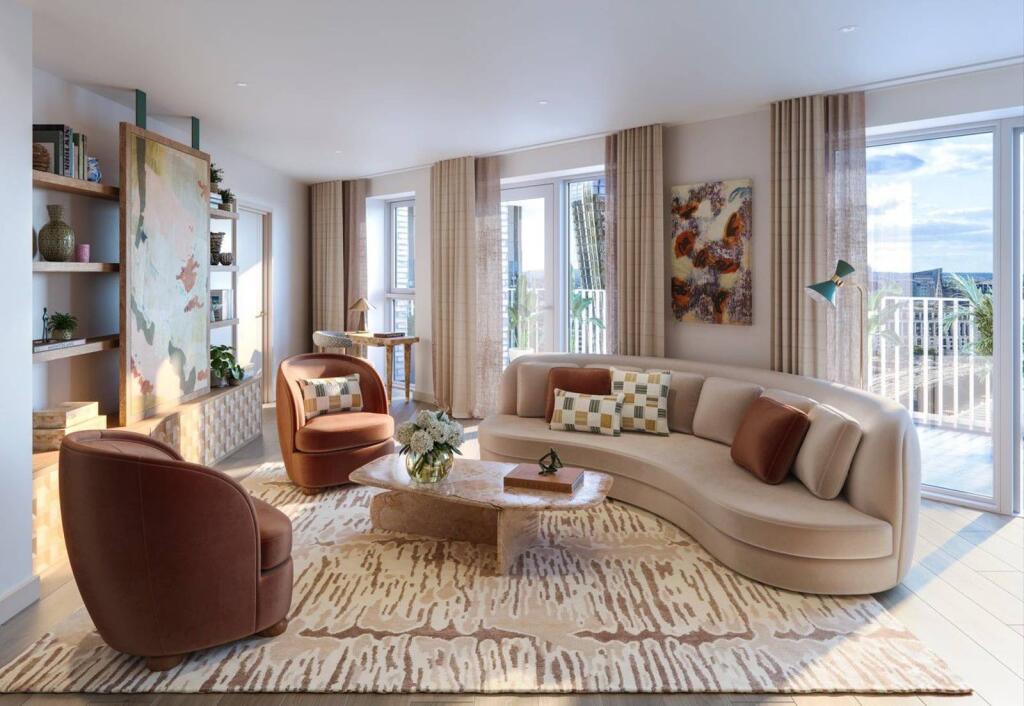 2-bed flat on Southbank, SE1, £1,075,000