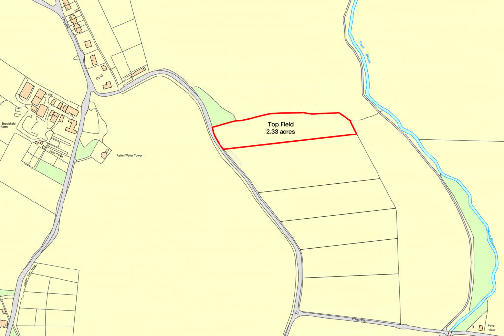 Top Field, Aston End site plan.