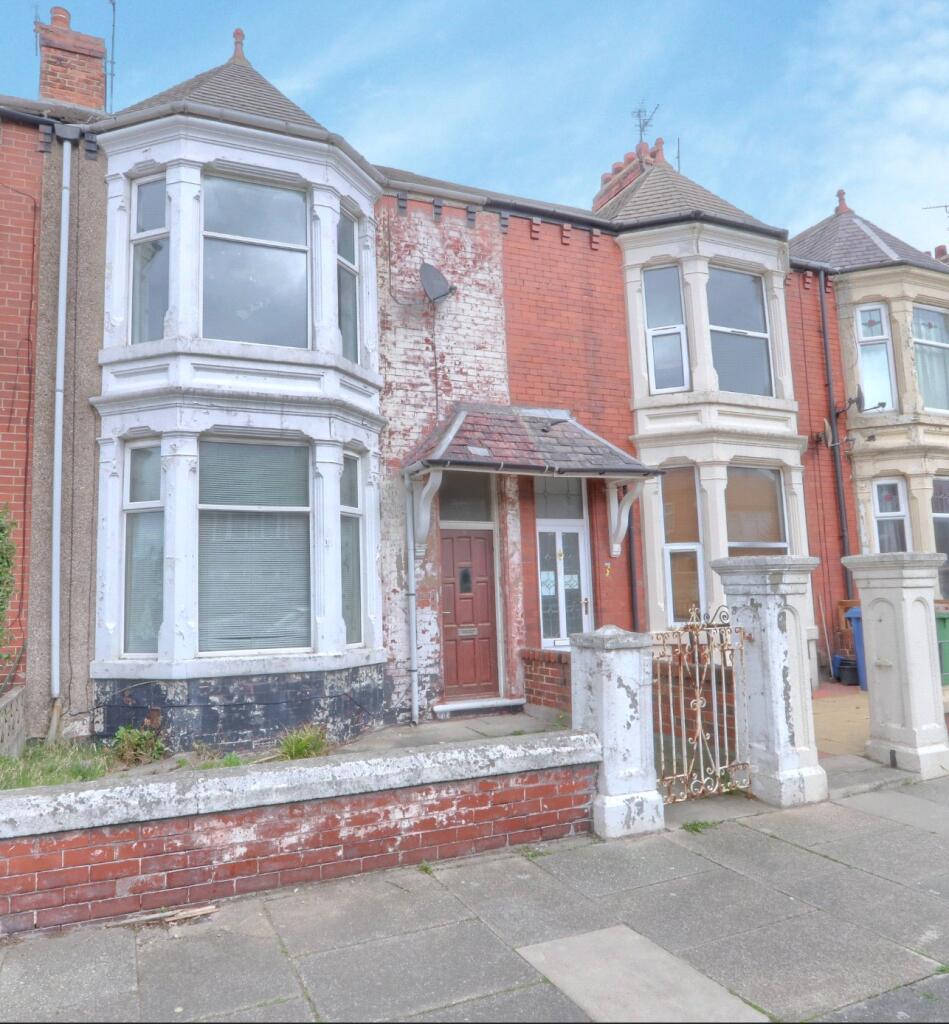 4-bed terraced on Aske Road, Redcar, £129,950