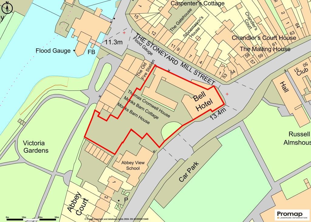 Bell Hotel, Tewkesbury - OS Map v3.jpg