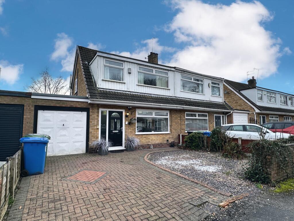 3-bed semi-detached on Delafield Close, Fearnhead, Warrington, WA2, £210,000