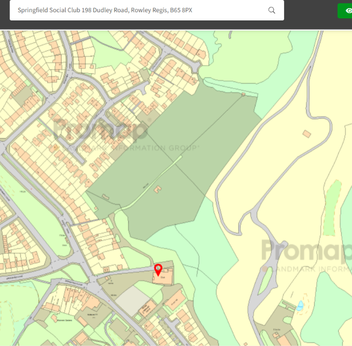 Main image of property: Land to the rear of Springfield Social Club, Dudley Road, Rowley Regis, Sandwell