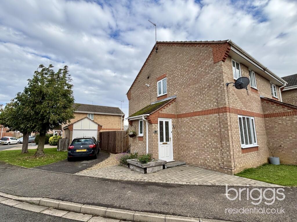 2-bed semi-detached on Primroses, Deeping St James, Market Deeping, PE6, £195,000