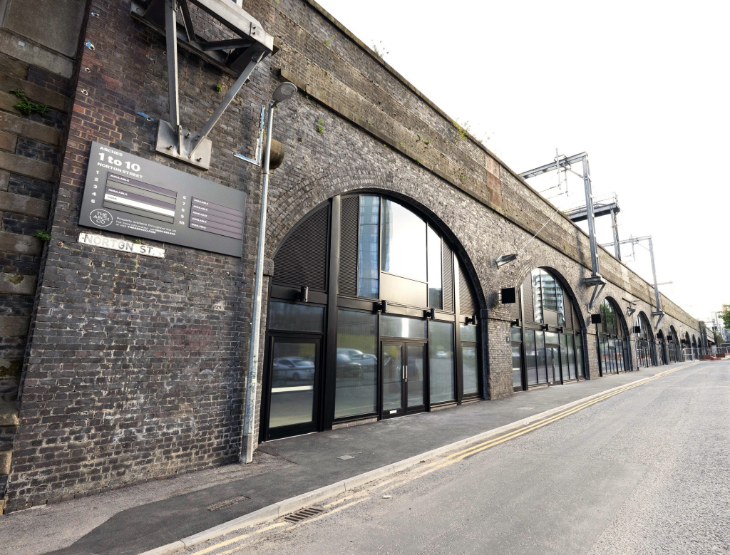 The front of an arch.