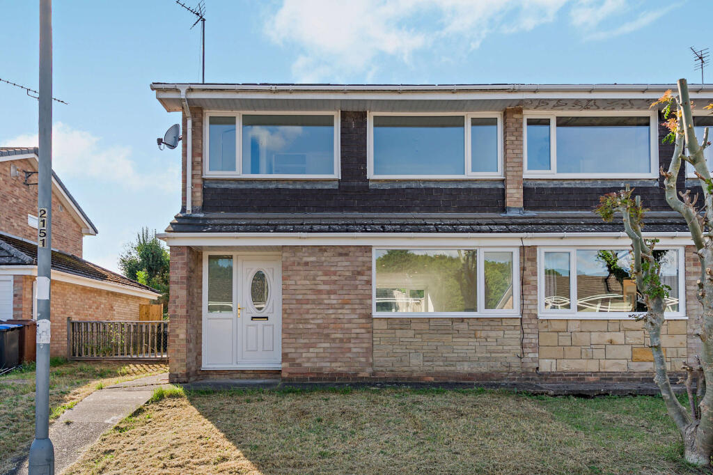 3-bed semi-detached on Hollowdene, Crook, DL15, £110,000